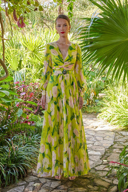 Cosiani Lime Forest Gown