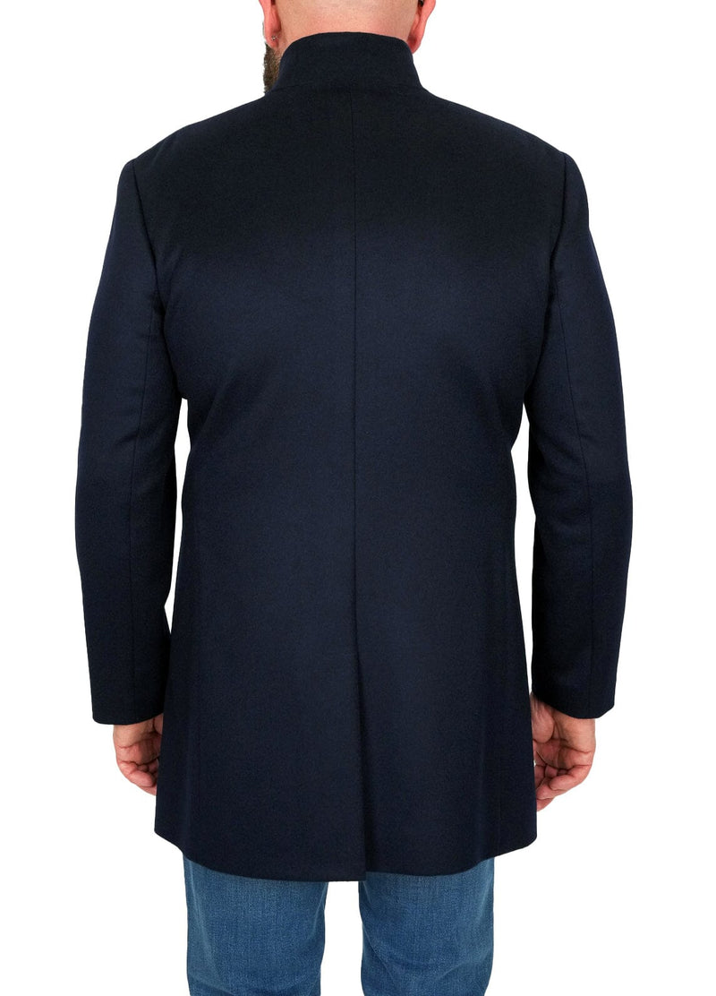 Cosiani Navy Wool Cashmere Overcoat