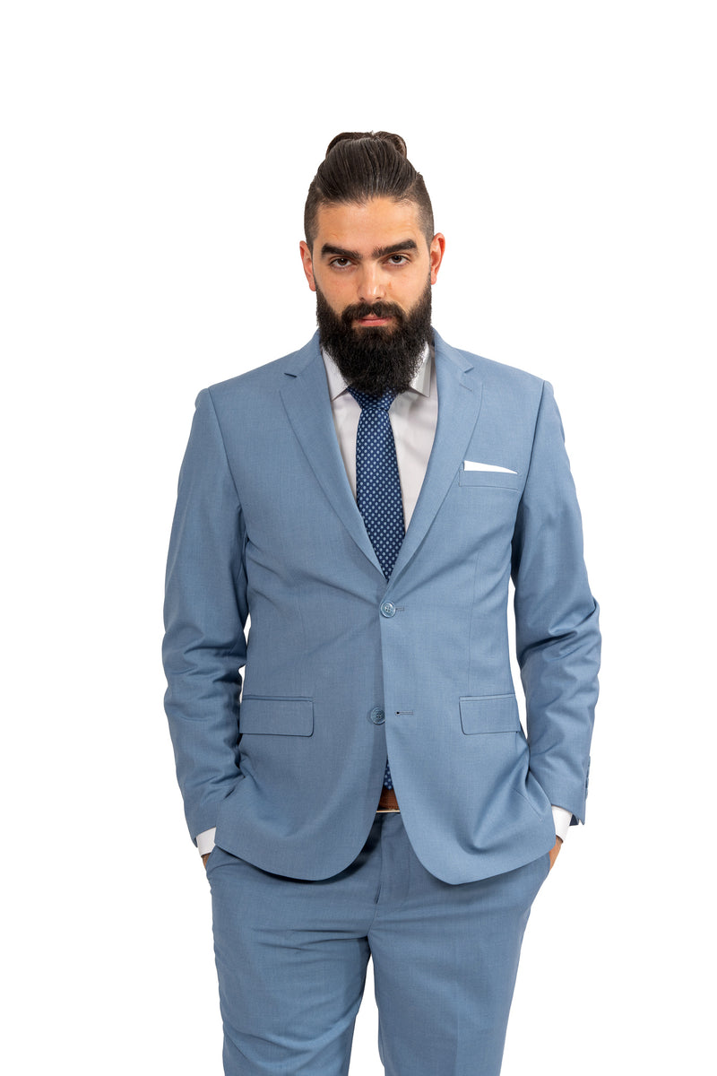Orange Label Steel Blue Slim Fit Suit