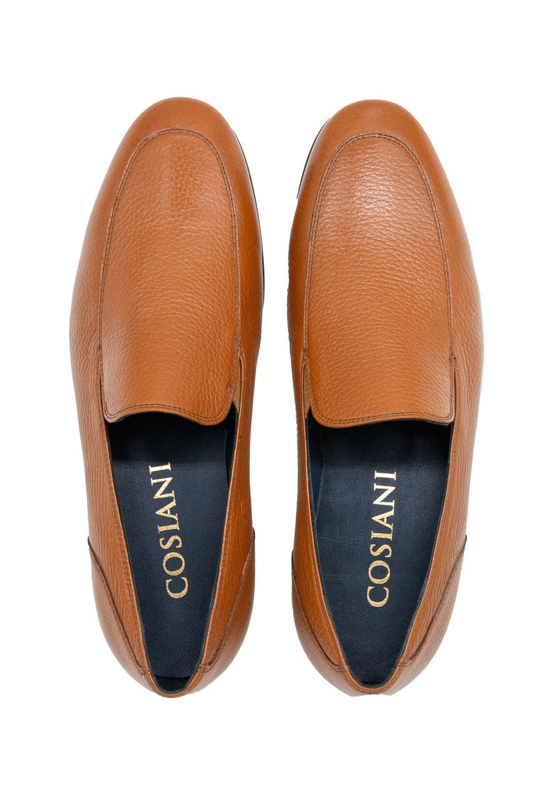 Cosiani Cognac Grained Leather Slip On