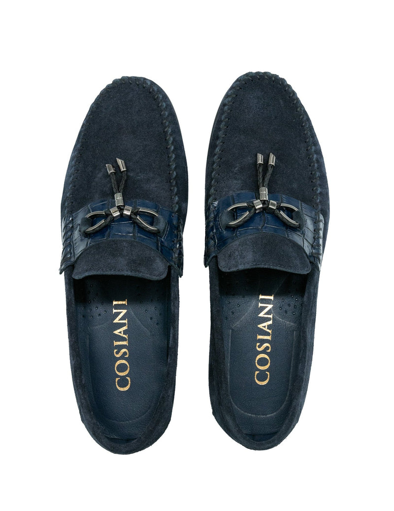 Cosiani Navy Suede Tassle Loafer
