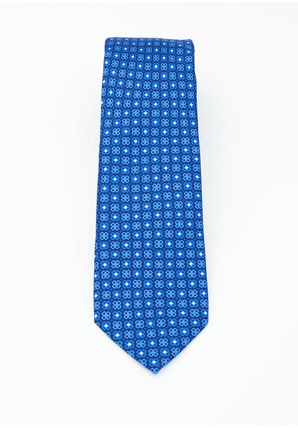 Royal Blue Floral Silk Tie – Cosiani