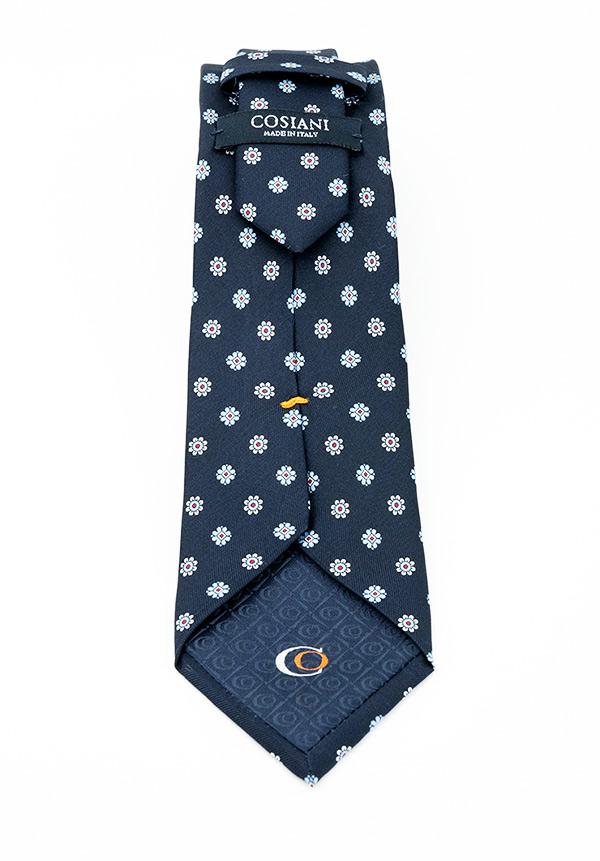 Navy Floral Silk Tie