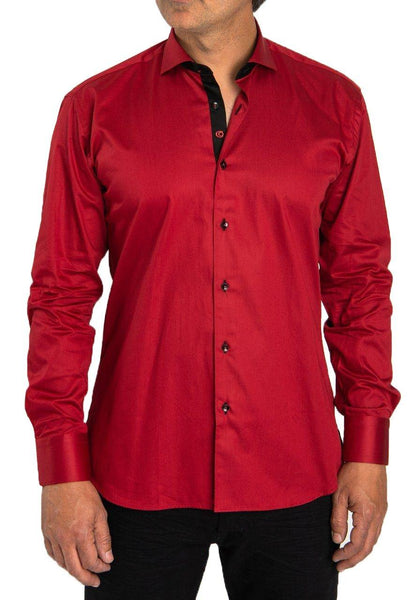 Valentine Solid Red Shirt With Black Trim 2XL Valentine Solid Red Shirt With Black Trim 2XL