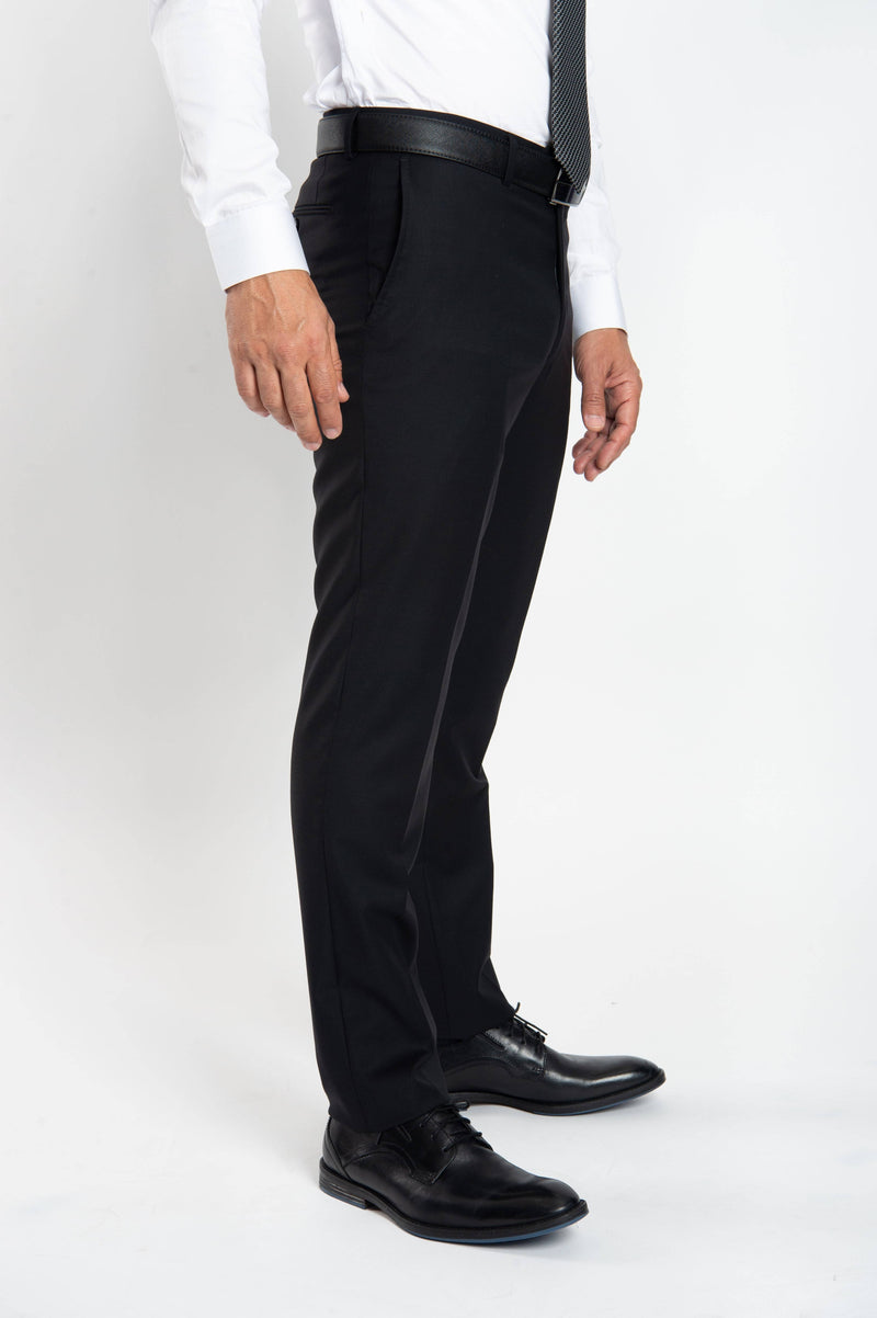 Cosiani Black Slim Fit Wool Cashmere Suit