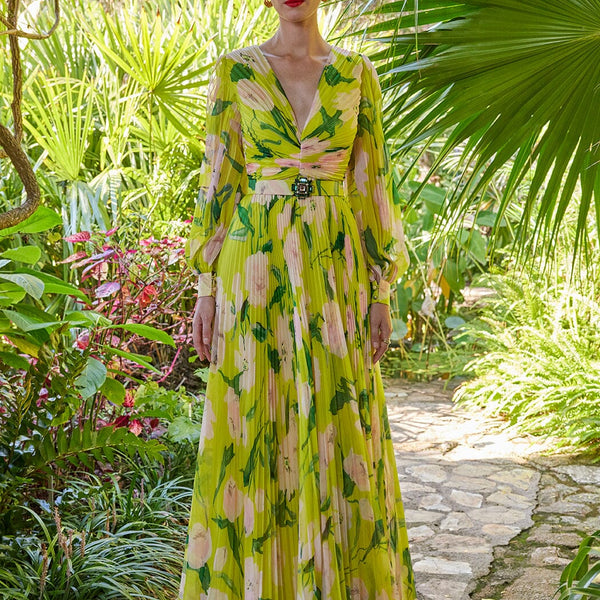 green and yellow floral dress Ashlea Green and Yellow Floral Sweetheart Mini Dress