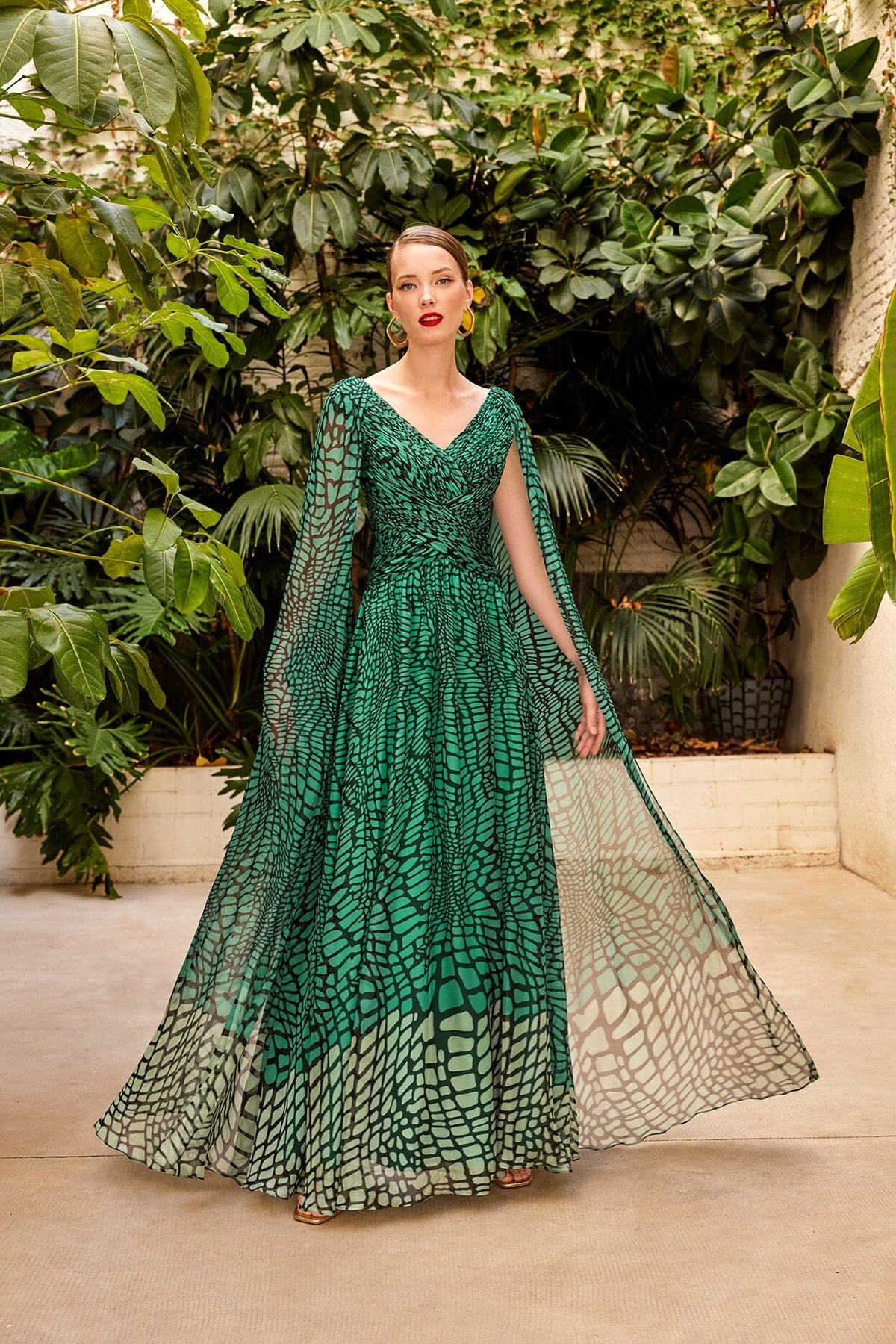siannise green dress Semi-Formal Forest Green Slip Dress with Slit