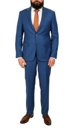 Cosiani Light Blue Slim Fit Wool Cashmere Suit