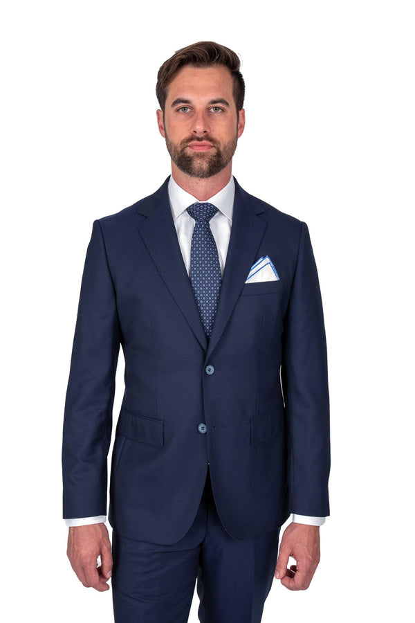 Cosiani Navy Textured Wool Cashmere Suit
