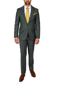 Cosiani Olive S. 180's Wool & Silk Suit