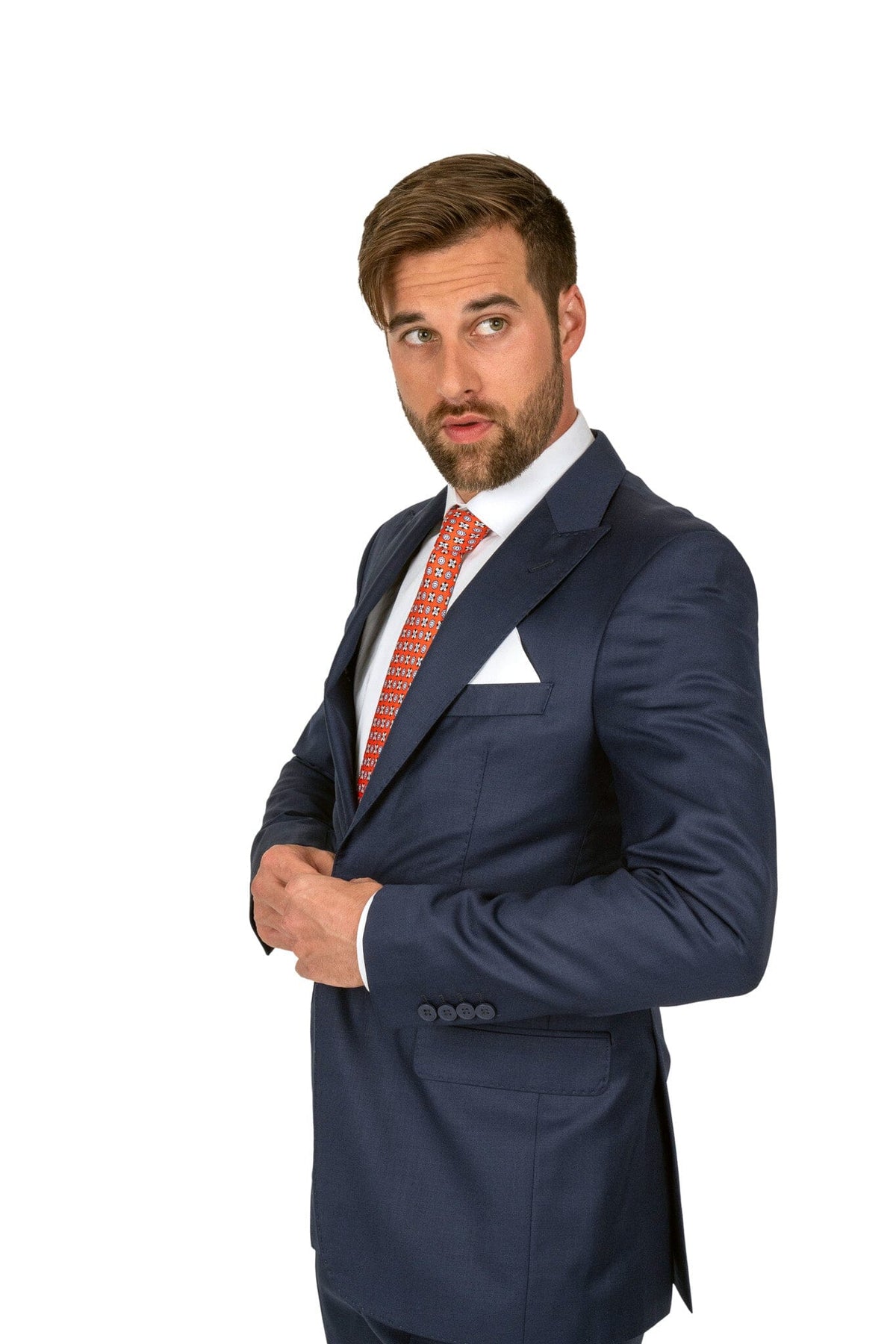 Cosiani Navy S. 180's Wool & Silk Suit