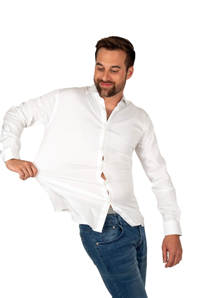 White Stretch Dress Shirt