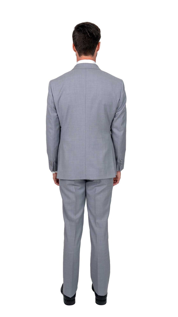 Cosiani Light Grey Slim Fit Wool Cashmere Suit