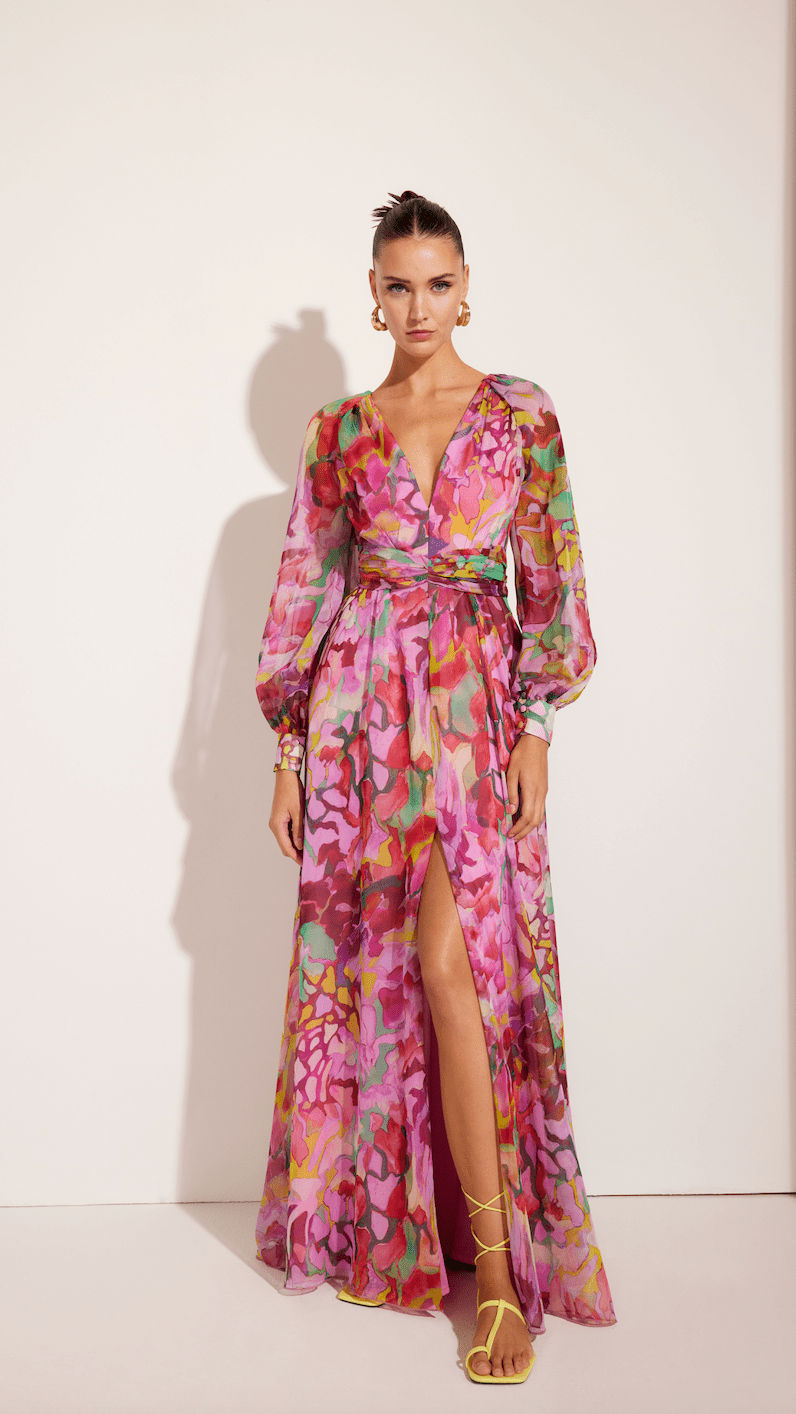 Cosiani Colorful Floral Gown