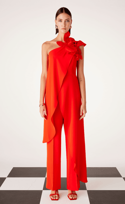 Cosiani Orange Flower Jump Suit