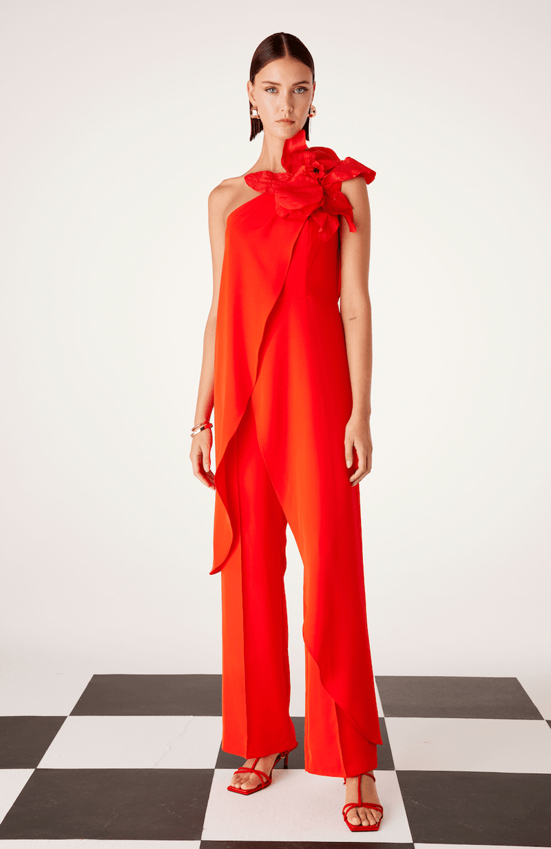 Cosiani Orange Flower Jump Suit