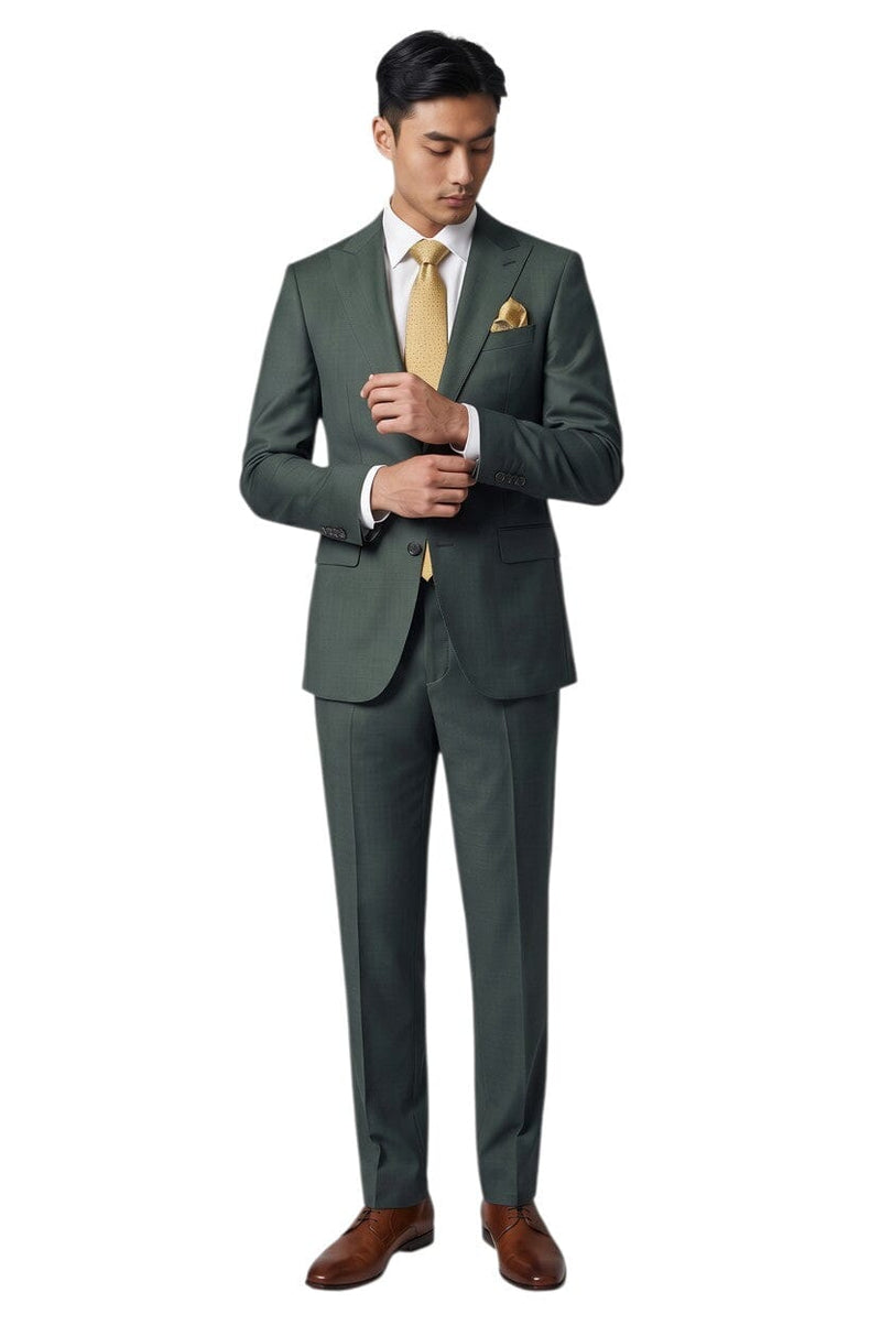 olive green dress suit Indochino Women's Custom Milano Olive Green Suit