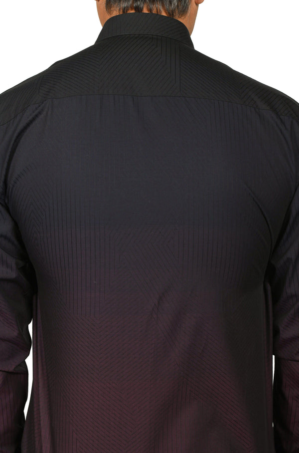 Black & Burgundy Ombre Shirt