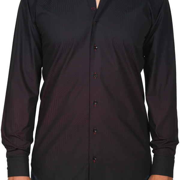 Black & Burgundy Ombre Shirt  Cosiani