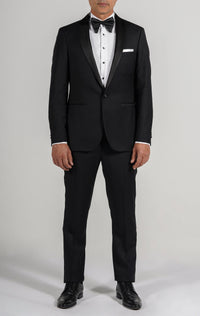 Cosiani Black Shawl Lapel Wool Cashmere Tuxedo