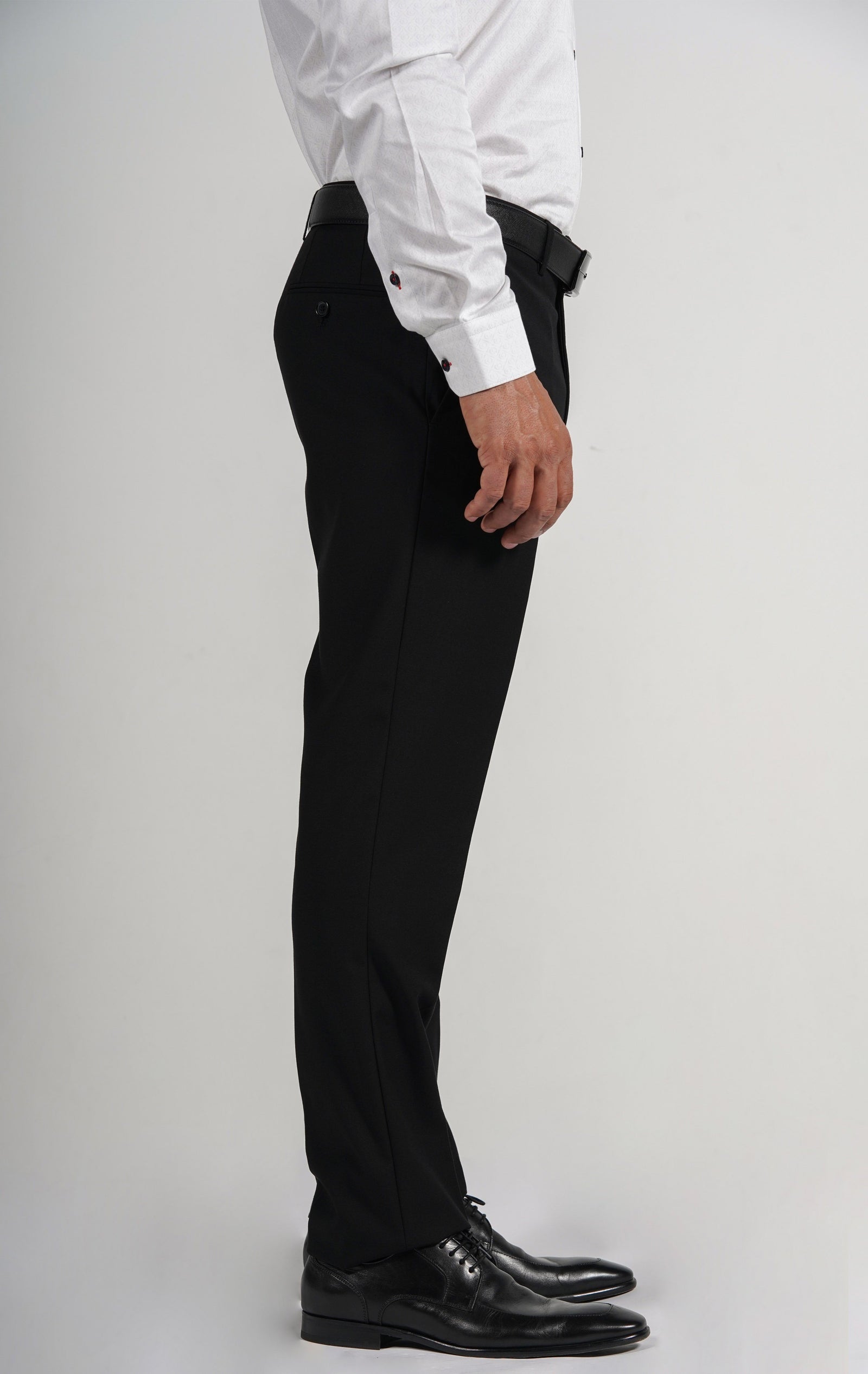 Black Wool Blend Dress Pants 42