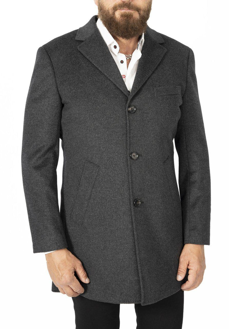 Charcoal Wool & Cashmere Coat