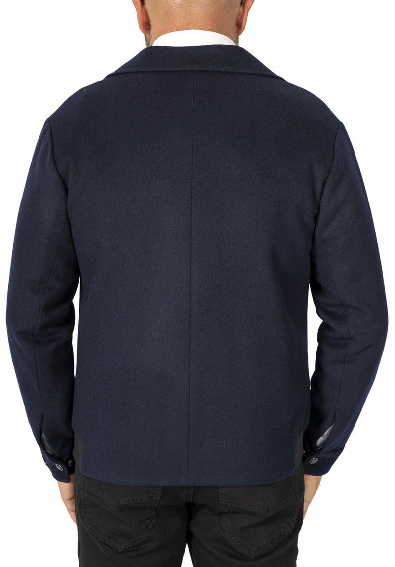 Navy Wool & Cashmere Jacket
