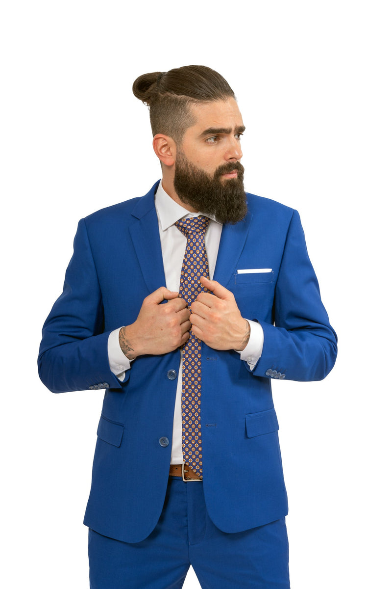 Orange Label Royal Blue Slim Fit Suit