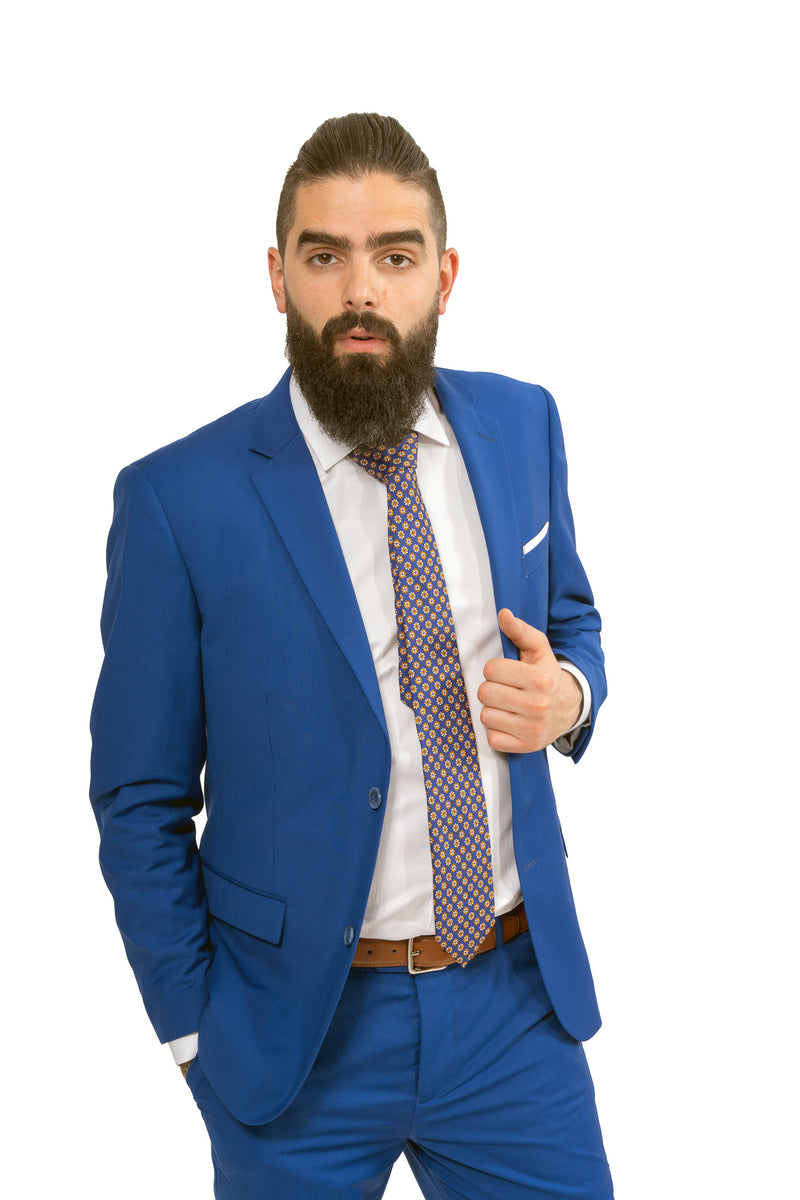 Orange Label Royal Blue Slim Fit Suit