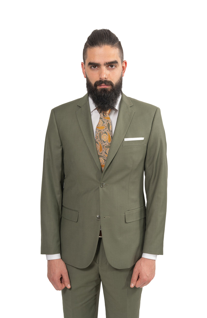 Orange Label Hunter Green Slim Fit Suit