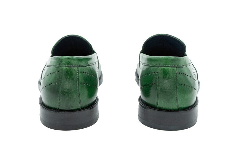 Cosiani Green Patterned Leather Slip On