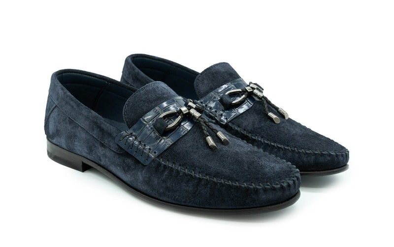 Cosiani Navy Suede Tassle Loafer