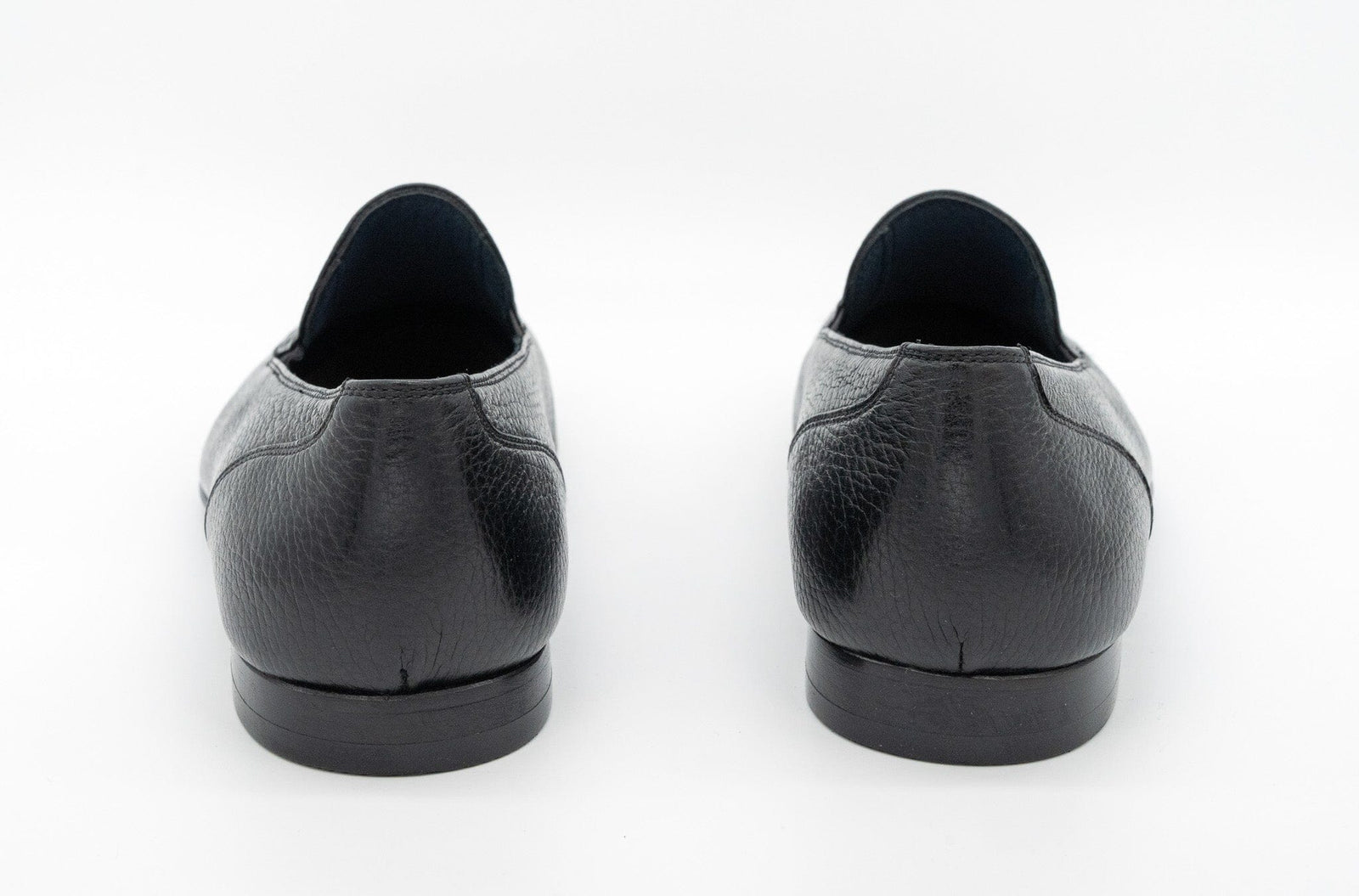 COPY - Leather black loafers. Very good condition Cosiani BLK Grained Leather Slip On Shoes main image 3