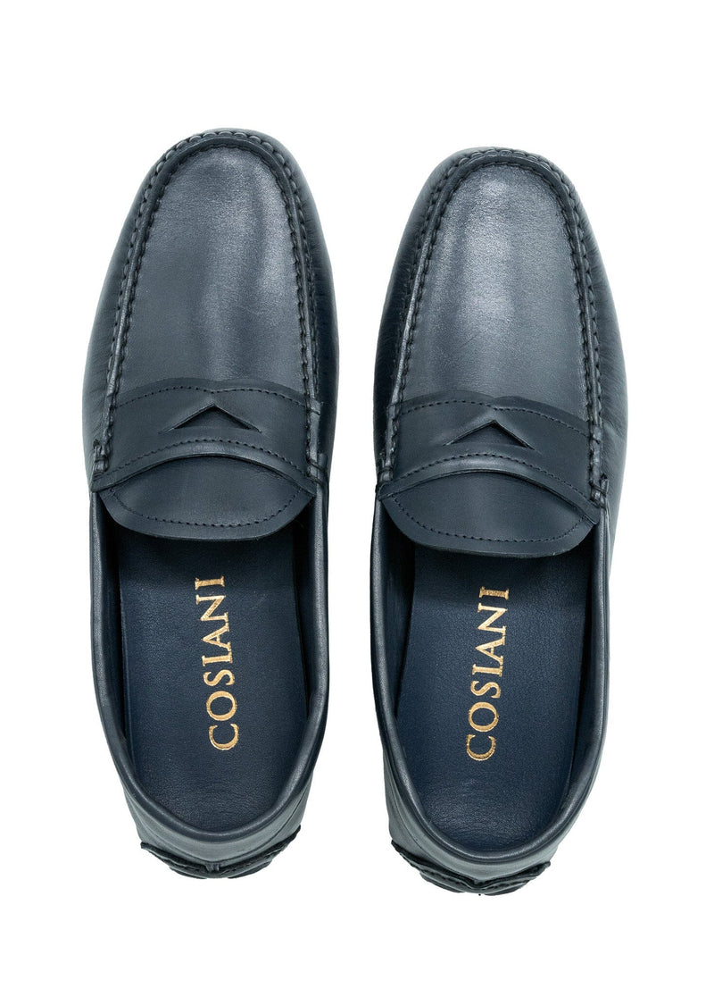 Cosiani Navy Leather Loafer