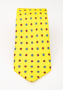 Yellow Floral Silk Tie