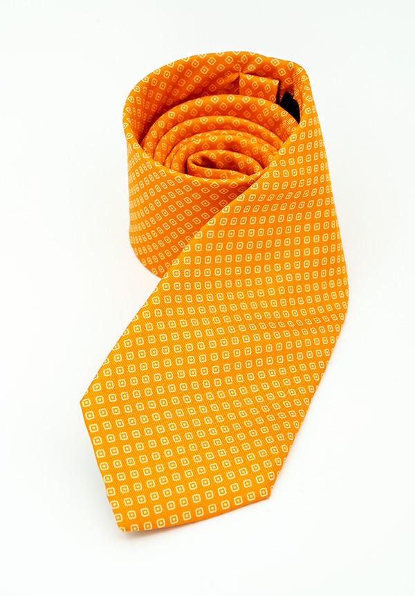 Orange Diamond Silk Tie