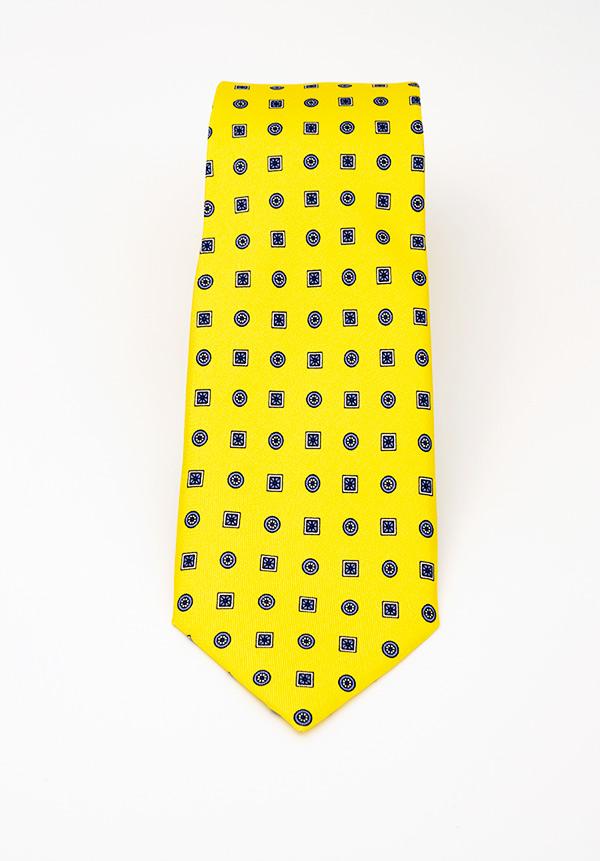 Yellow Square Silk Tie