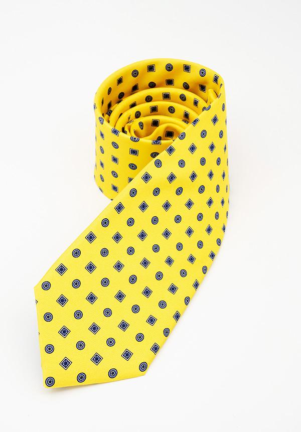 Yellow Square Silk Tie