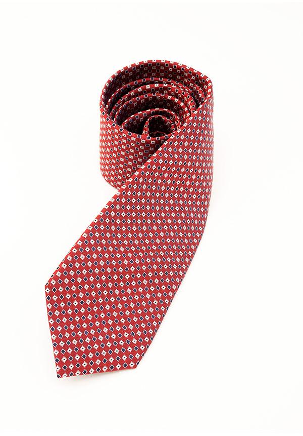 Cherry Red Square Silk Tie