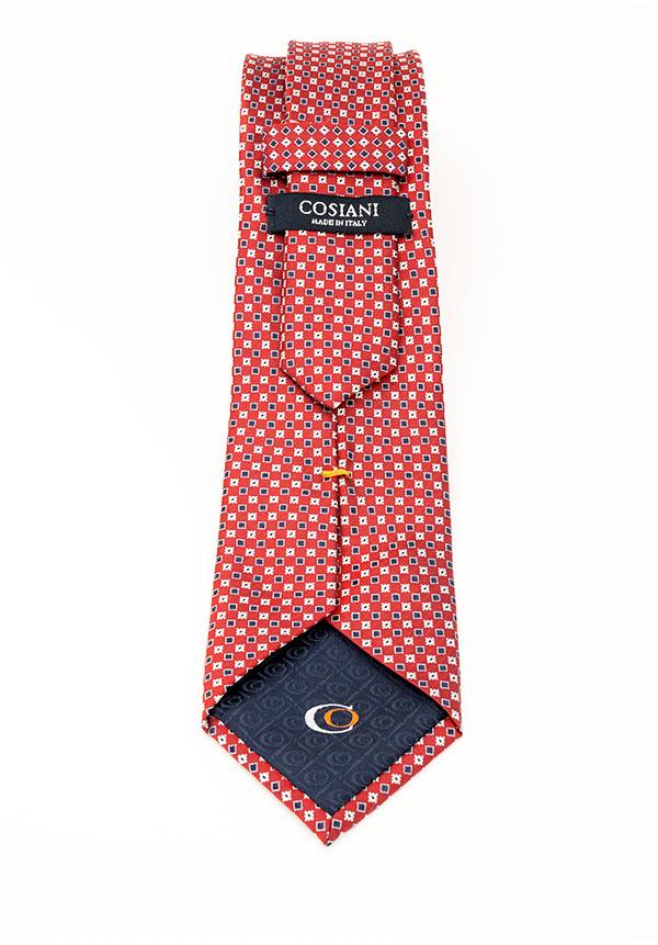 Cherry Red Square Silk Tie