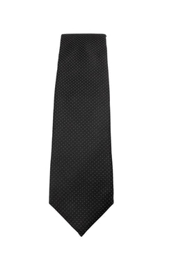 Black & White Small Dotted Silk Tie
