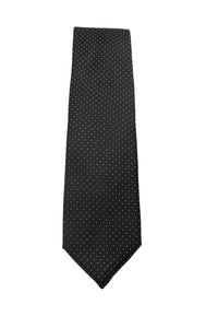 Black & White Dotted Silk Tie
