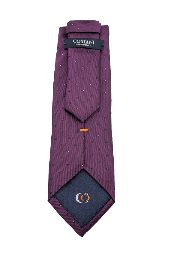 Purple Dotted Silk Tie