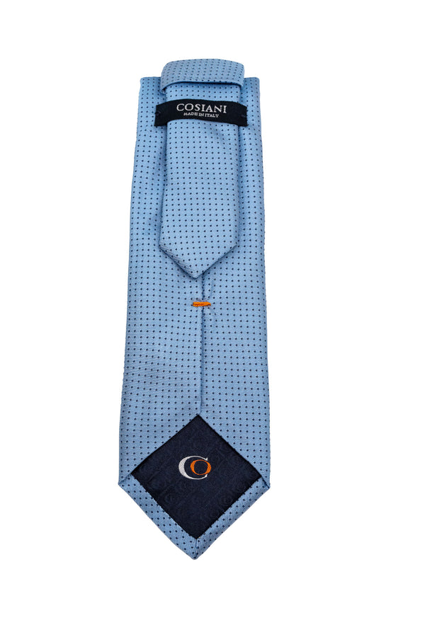 Powder Blue Dotted Silk Tie