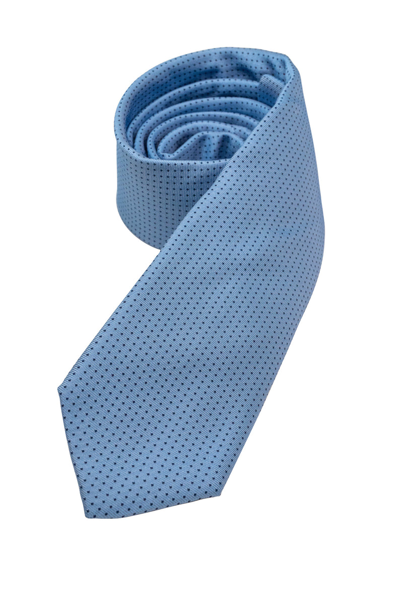 Powder Blue Dotted Silk Tie