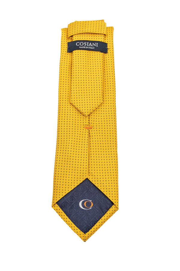 Gold Dotted Silk Tie