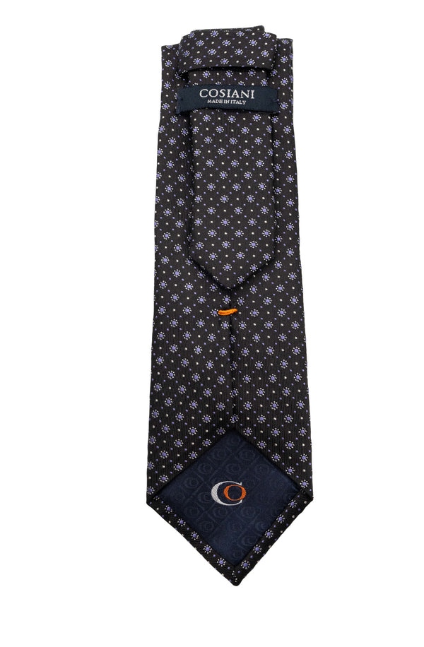 Black & Lavender Circular Silk Tie