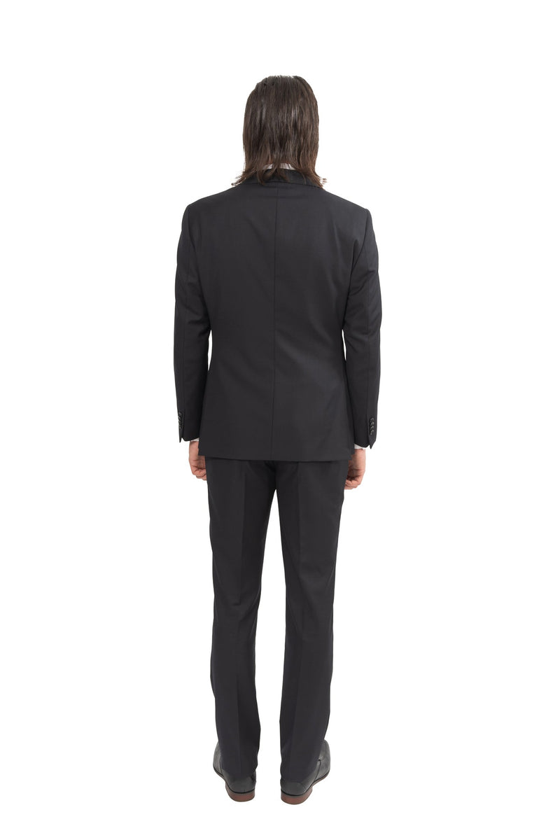 Cosiani Black Slim Fit Wool Suit