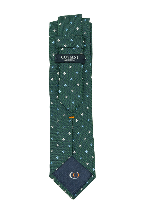 Green & Blue Floral Silk Tie