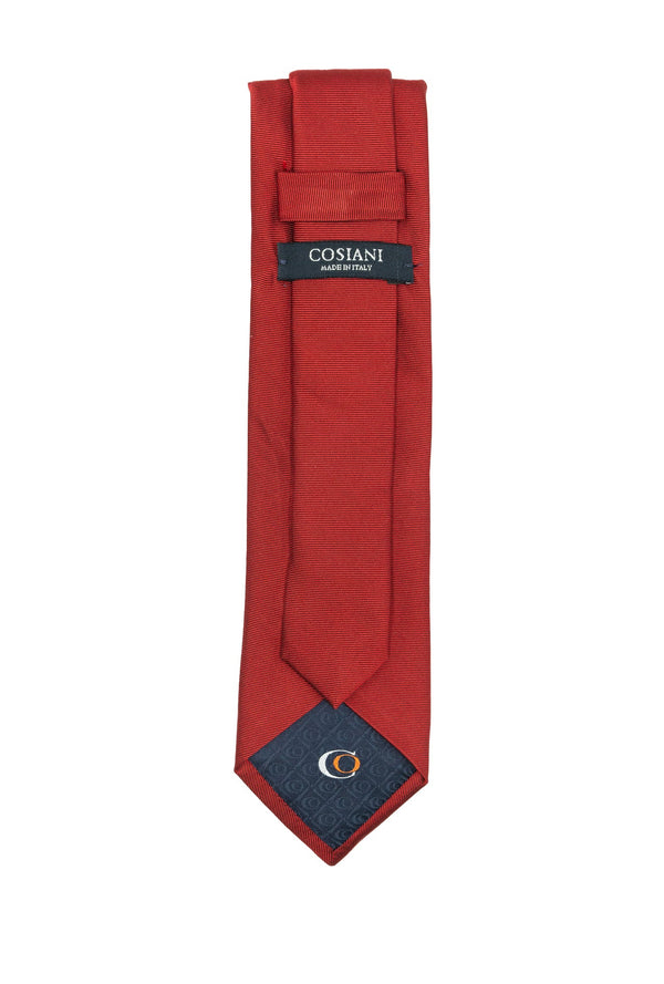 Solid Red Silk Tie